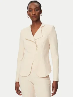 Rinascimento Marynarka CFC0127901003 Beżowy Slim Fit