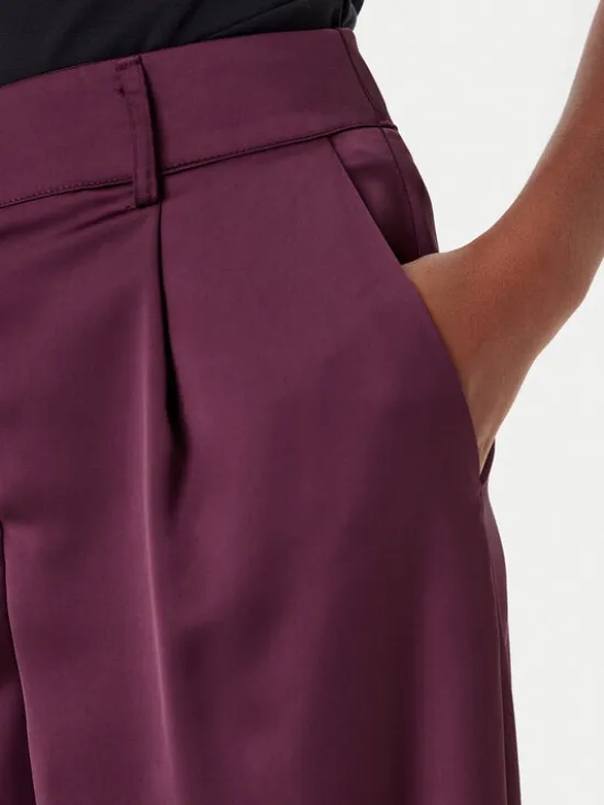 Rinascimento Spodnie palazzo CFC0124993003 Bordowy Wide Leg