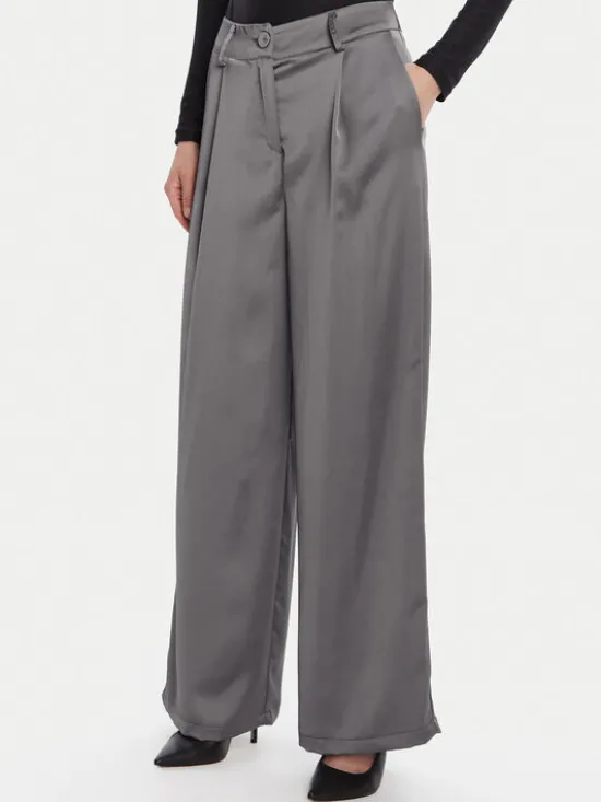 Rinascimento Spodnie palazzo CFC0124993003 Szary Wide Leg