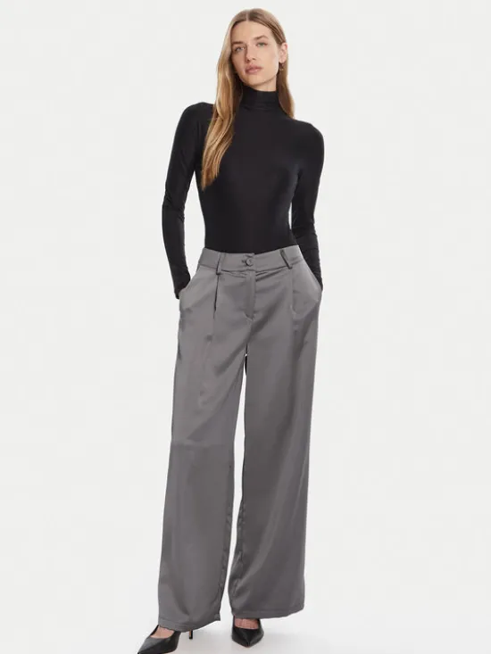Rinascimento Spodnie palazzo CFC0124993003 Szary Wide Leg