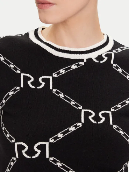 Rinascimento Sweter CFM0011924003 Czarny Regular Fit