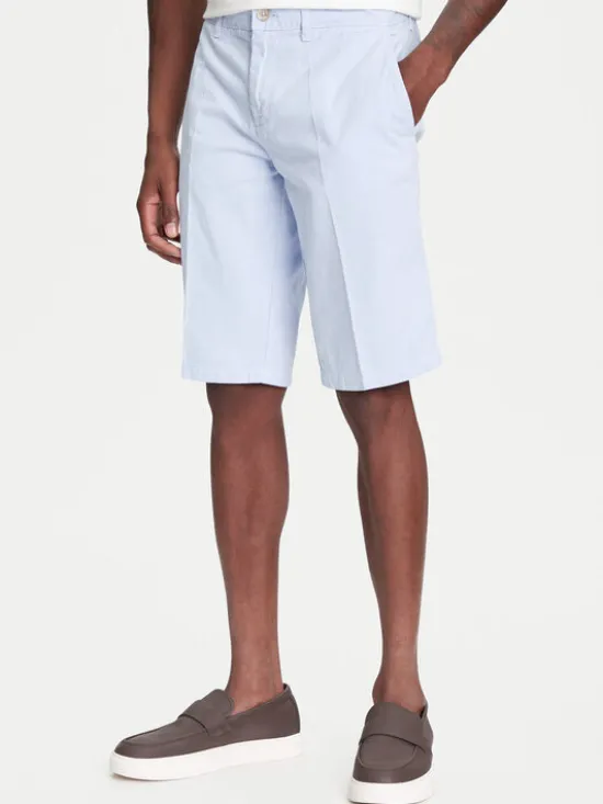 Robe di Kappa Szorty materiałowe Oris 600BTI0 Błękitny Slim Fit
