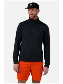 Rossignol Bluza techniczna Mid Layer Stretch Jkt Czarny Regular Fit