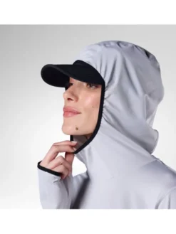 Rossignol Bluza techniczna W Westweg Sun Hoodie Szary jasny Regular Fit