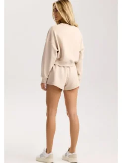 ROUGH RADICAL Bluza COTTON ACTIVE CROP WOMEN Beżowy Regular Fit