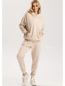 ROUGH RADICAL Bluza COTTON ACTIVE HOODIE WOMEN Beżowy Regular Fit