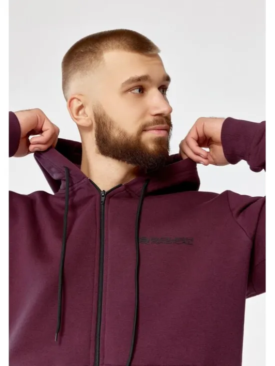 ROUGH RADICAL Bluza TRACK HOODIE ZIP Bordowy Oversize