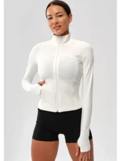 ROUGH RADICAL Bluza ZOYA ZIP Biały Slim Fit