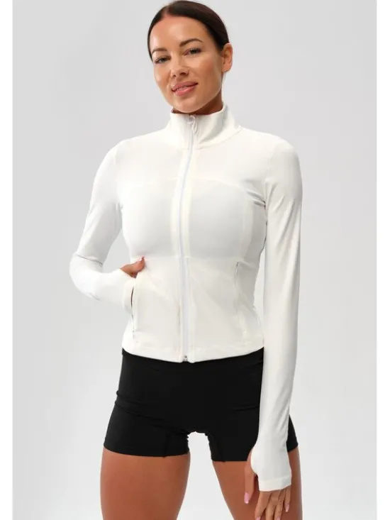 ROUGH RADICAL Bluza ZOYA ZIP Biały Slim Fit
