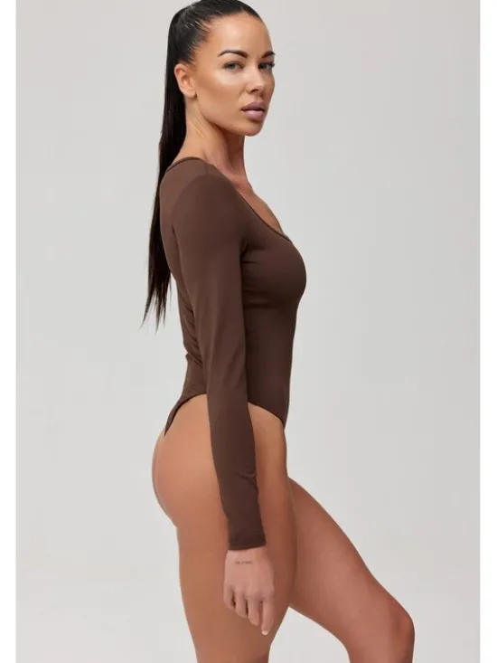 ROUGH RADICAL Body ZOYA FIT LS Brązowy Slim Fit