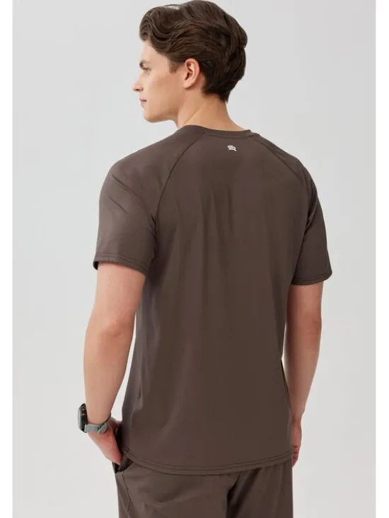 ROUGH RADICAL Koszulka techniczna PROOF TEE Brązowy Reglan Fit