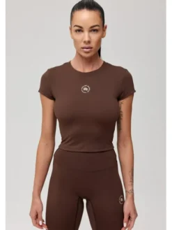 ROUGH RADICAL Koszulka techniczna ZOYA CLASSIC Brązowy Slim Fit