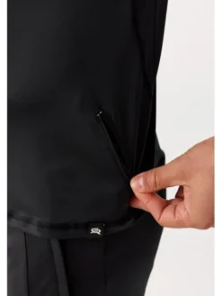 ROUGH RADICAL Koszulka techniczna VITAL ZIP LS Czarny Slim Fit
