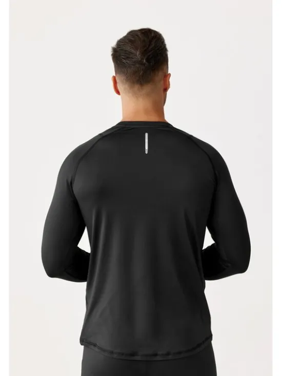 ROUGH RADICAL Koszulka techniczna VITAL ZIP LS Czarny Slim Fit