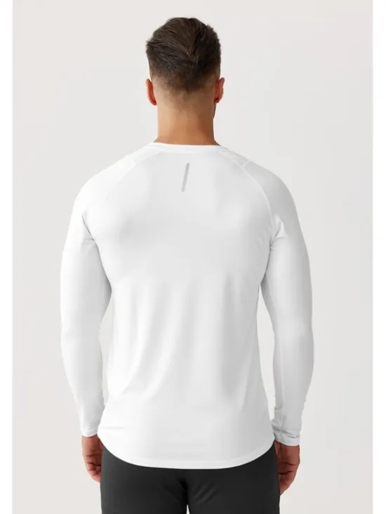 ROUGH RADICAL Koszulka techniczna VITAL ZIP LS Biały Slim Fit