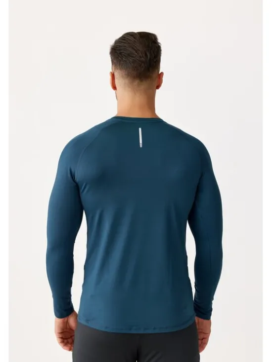 ROUGH RADICAL Koszulka techniczna VITAL ZIP LS Niebieski Slim Fit