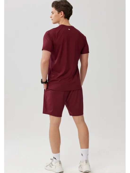 ROUGH RADICAL Koszulka techniczna PROOF TEE Bordowy Reglan Fit
