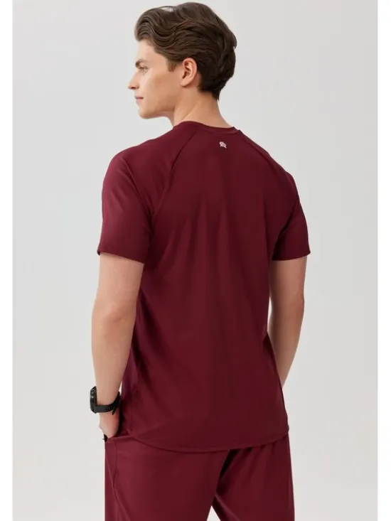ROUGH RADICAL Koszulka techniczna PROOF TEE Bordowy Reglan Fit