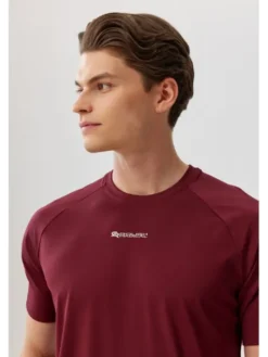 ROUGH RADICAL Koszulka techniczna PROOF TEE Bordowy Reglan Fit