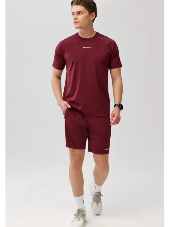 ROUGH RADICAL Koszulka techniczna PROOF TEE Bordowy Reglan Fit