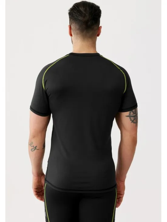 ROUGH RADICAL Koszulka techniczna KRAFT TEE Czarny Slim Fit
