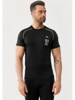 ROUGH RADICAL Koszulka techniczna KRAFT TEE Czarny Slim Fit