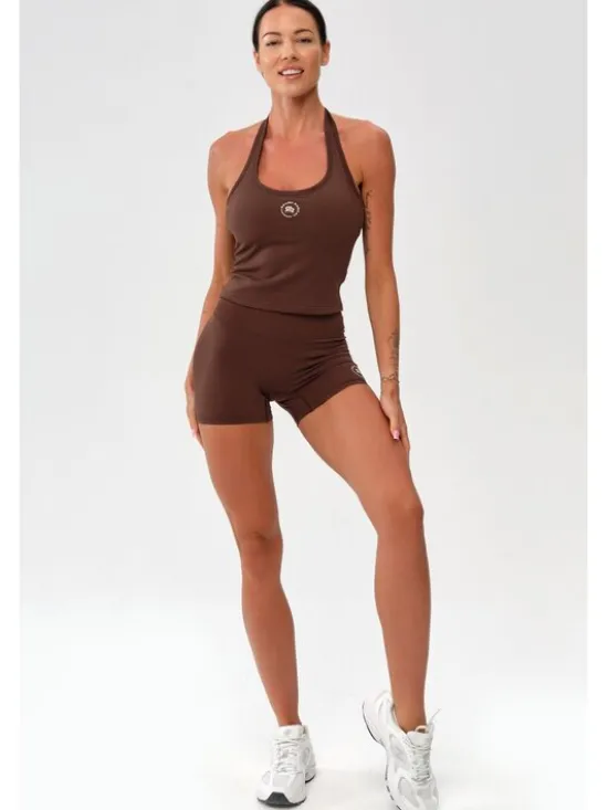 ROUGH RADICAL Koszulka techniczna ZOYA Brązowy Slim Fit