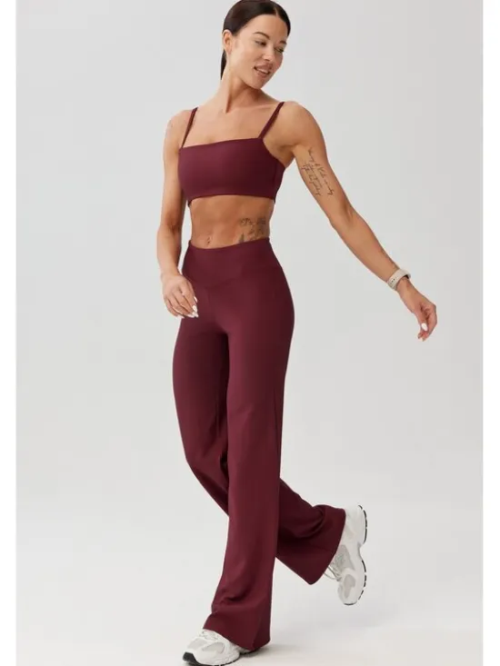 ROUGH RADICAL Legginsy AVEN LONG Bordowy Slim Fit
