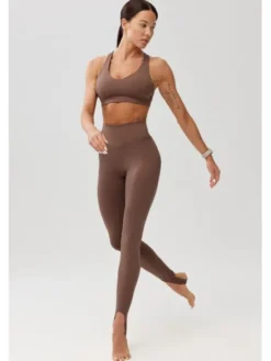 ROUGH RADICAL Legginsy LIVI LONG Brązowy Slim Fit
