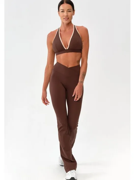 ROUGH RADICAL Legginsy MOCHA ACTIVE Brązowy Slim Fit