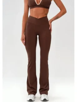 ROUGH RADICAL Legginsy MOCHA ACTIVE Brązowy Slim Fit