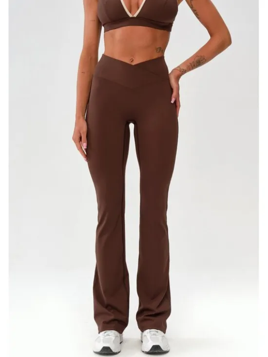 ROUGH RADICAL Legginsy MOCHA ACTIVE Brązowy Slim Fit