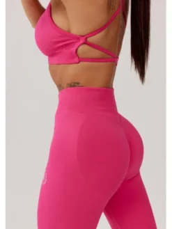 ROUGH RADICAL Legginsy SEAMLESS GLOW LONG Różowy Slim Fit