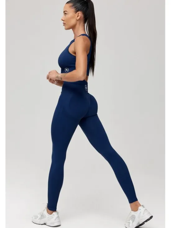 ROUGH RADICAL Legginsy SEAMLESS LINEA Granatowy Slim Fit