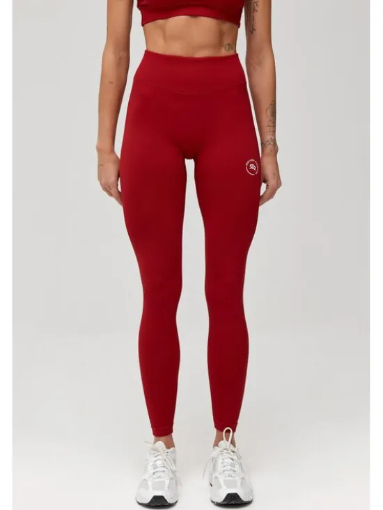 ROUGH RADICAL Legginsy SEAMLESS GLOW LONG Bordowy Slim Fit