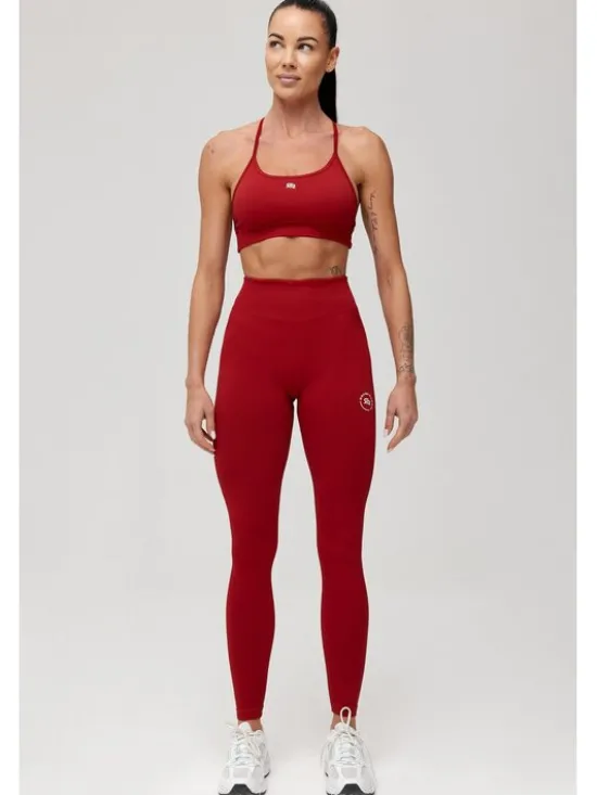 ROUGH RADICAL Legginsy SEAMLESS GLOW LONG Bordowy Slim Fit