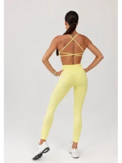 ROUGH RADICAL Legginsy SEAMLESS GLOW LONG Żółty Slim Fit
