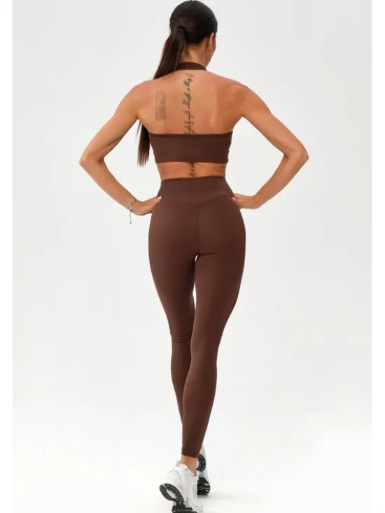 ROUGH RADICAL Legginsy ZOYA CLASSIC Brązowy Slim Fit