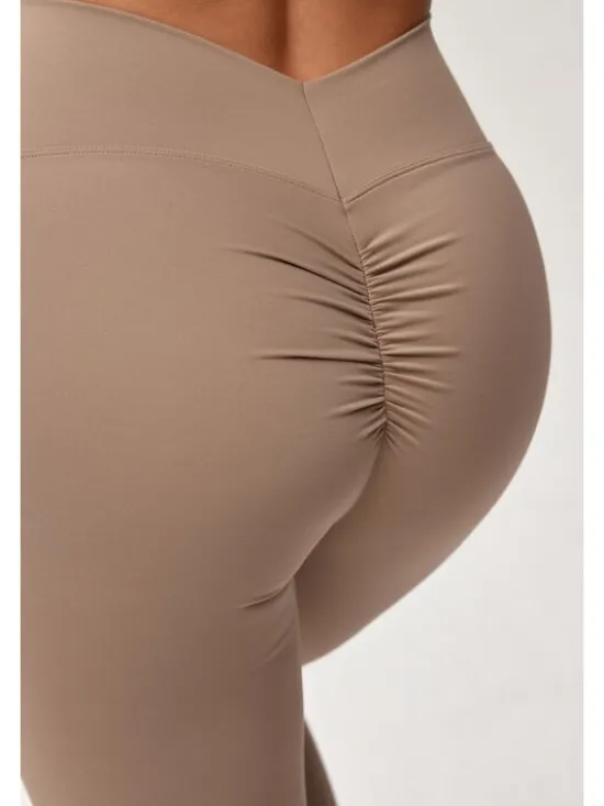 ROUGH RADICAL Legginsy ZOYA PUSH-UP Brązowy Slim Fit