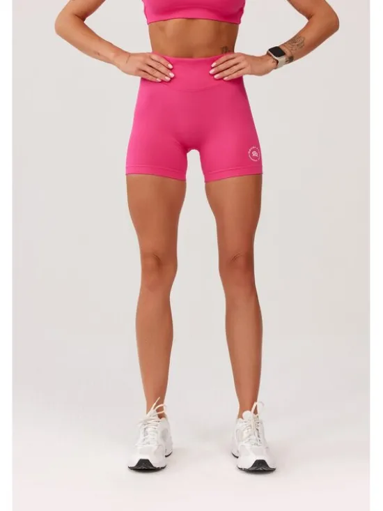 ROUGH RADICAL Szorty sportowe SEAMLESS GLOW SHORTS Różowy Slim Fit