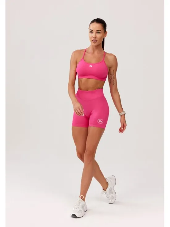 ROUGH RADICAL Szorty sportowe SEAMLESS GLOW SHORTS Różowy Slim Fit