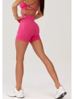 ROUGH RADICAL Szorty sportowe SEAMLESS GLOW SHORTS Różowy Slim Fit