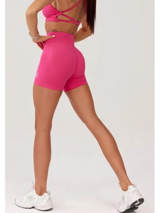 ROUGH RADICAL Szorty sportowe SEAMLESS GLOW SHORTS Różowy Slim Fit
