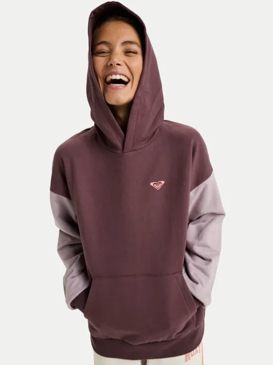 Roxy Bluza Essential Energy ERJFT05009 Bordowy Regular Fit
