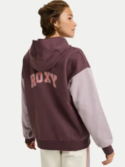 Roxy Bluza Essential Energy ERJFT05009 Bordowy Regular Fit