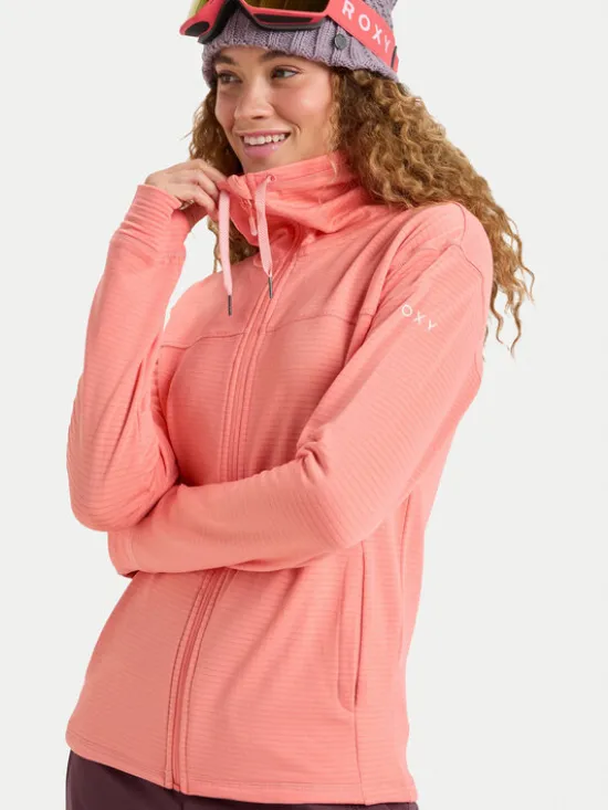 Roxy Bluza techniczna Vertere Full Zip ERJFT04974 Pomarańczowy Regular Fit