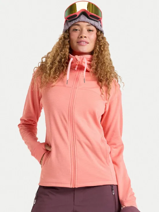 Roxy Bluza techniczna Vertere Full Zip ERJFT04974 Pomarańczowy Regular Fit