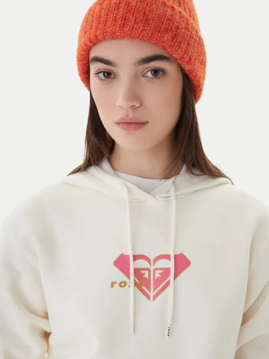 Roxy Bluza Vl Surf Stoked Hoodie Brushed ERJFT05028 Beżowy Regular Fit