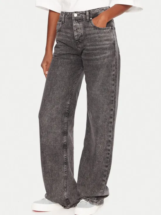 Roxy Jeansy Milla ERJDP03312 Szary Wide Leg