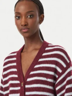 Roxy Kardigan Deep As The Ocean EBJSW00157 Bordowy Regular Fit
